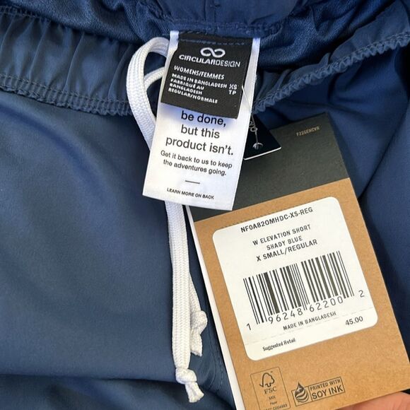The North Face Women’s running Walking Jogging elevation shorts Shady Blue - Picture 4 of 5